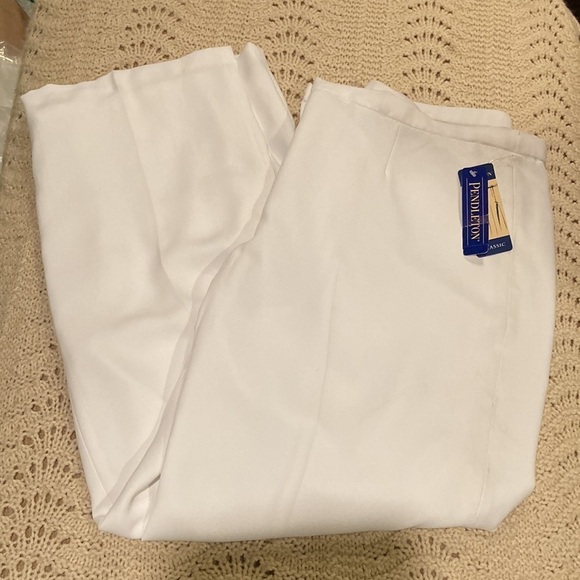 Pendleton NWT lined white classic trousers sz 18 perfect cruise wear pool party - Picture 8 of 12
